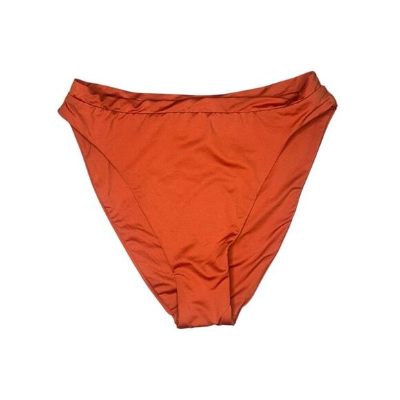 BECCA by Rebecca Virtue Women’s Large Bikini Swim Bottoms Rust Brown NEW - Picture 1 of 5